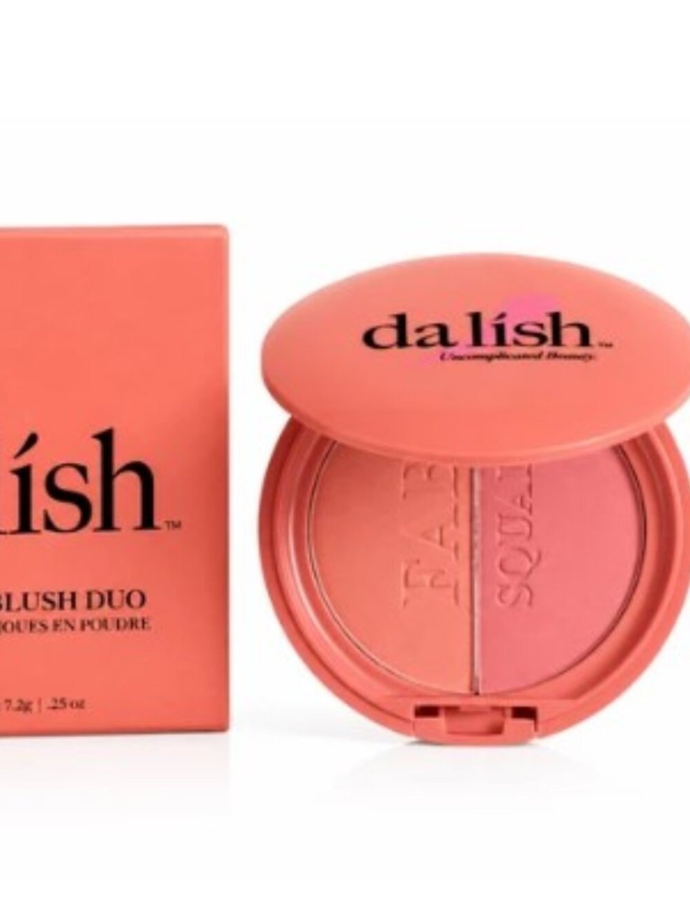 da lish Powder Blush Duo Compact – Natural, Buildable Color - Peachy Keen